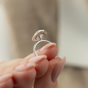 The Lenny Set With A 5 Carat Oval Moissanite