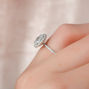 The Lenny Set With A 5 Carat Oval Moissanite