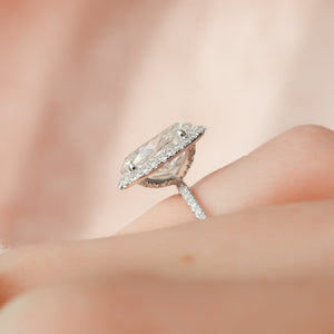 The Lenny Set With A 5 Carat Oval Moissanite