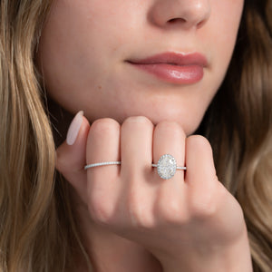 The Lenny Set With A 5 Carat Oval Moissanite