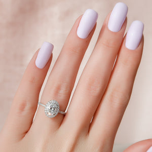 The Lenny Set With A 5 Carat Oval Moissanite