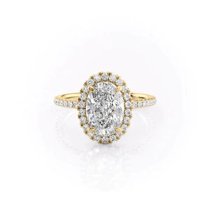 The Lenny Set With A 1 Carat Oval Moissanite