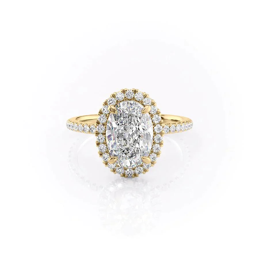 The Lenny Set With A 3.5 Carat Oval Moissanite
