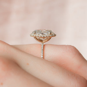 The Lenny Set With A 3 Carat Oval Lab Diamond