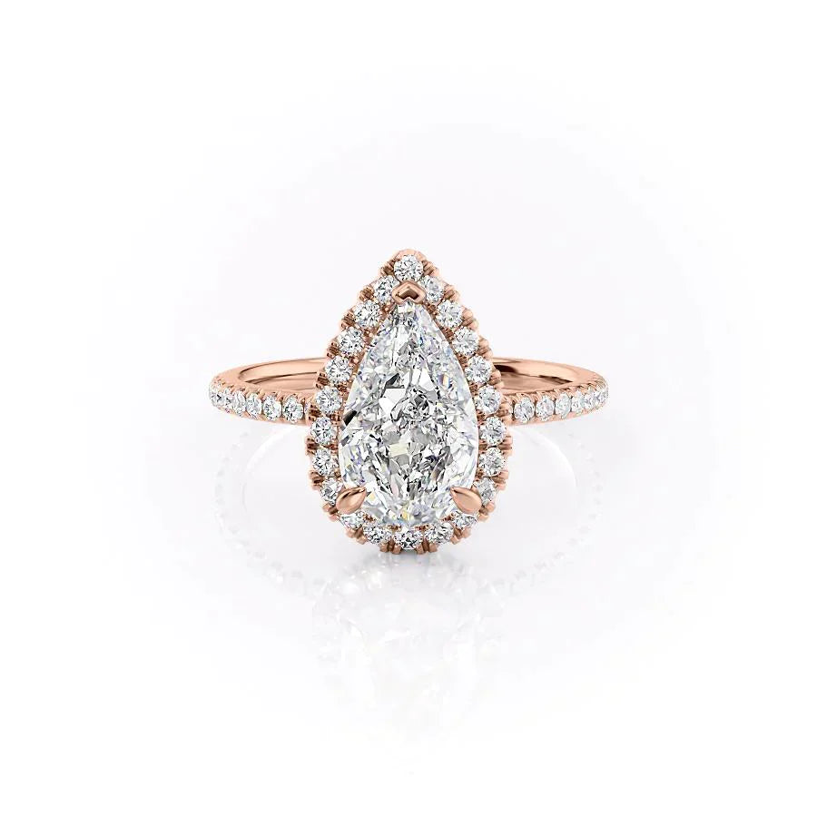 The Lenny Set With A 3.5 Carat Pear Moissanite