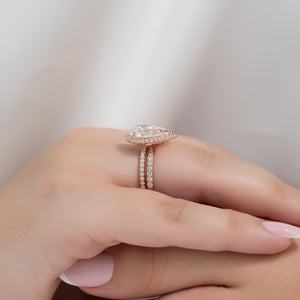 The Lenny Set With A 3 Carat Pear Lab Diamond