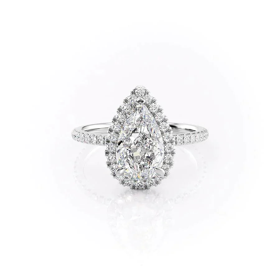 The Lenny Set With A 4.5 Carat Pear Moissanite