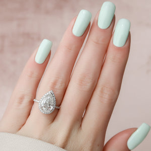 The Lenny Set With A 2 Carat Pear Lab Diamond