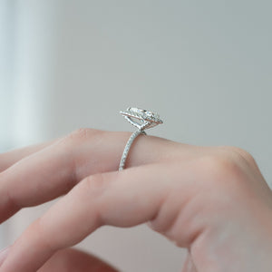 The Lenny Set With A 2 Carat Pear Lab Diamond