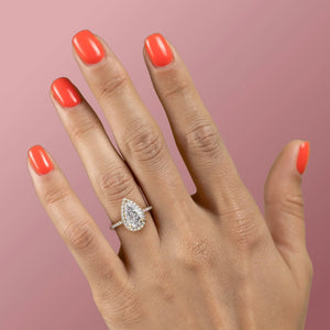 The Lenny Set With A 4 Carat Pear Moissanite