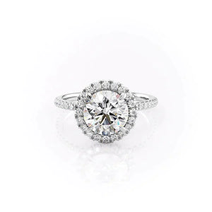 The Lenny Set With A 5 Carat Round Moissanite