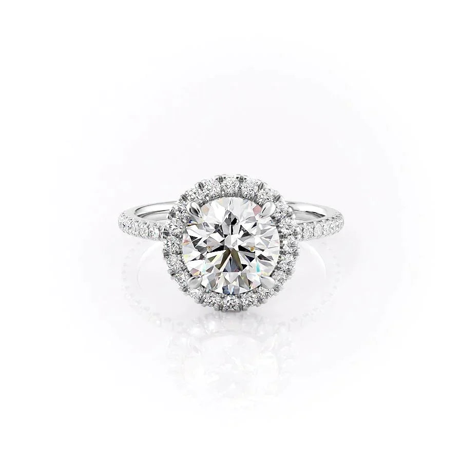 The Lenny Set With A 3.5 Carat Round Moissanite