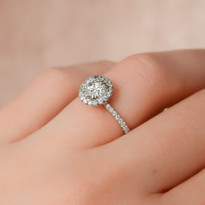 The Lenny Set With A 3 Carat Round Lab Diamond
