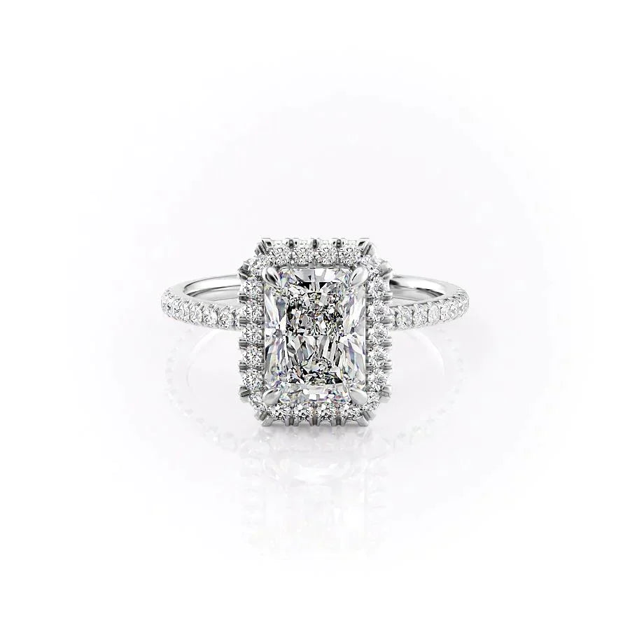 The Lenny Set With A 3 Carat Radiant Lab Diamond