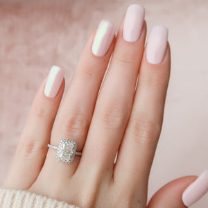 The Lenny Set With A 2 Carat Radiant Lab Diamond