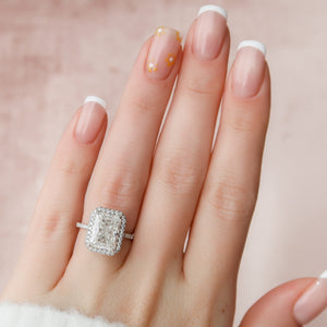 The Lenny Set With A 2 Carat Radiant Lab Diamond
