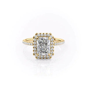 The Lenny Set With A 1 Carat Radiant Lab Diamond