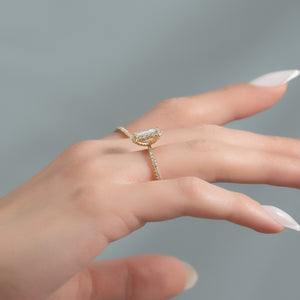 The Lenny Set With A 1 Carat Radiant Lab Diamond