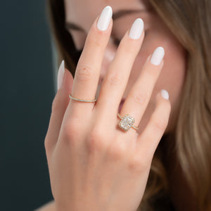 The Lenny Set With A 1 Carat Radiant Lab Diamond