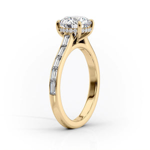 The Monica Set With A 4.5 Carat Round Moissanite