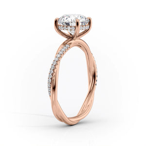 The Stacey Set With A 1 Carat Oval Lab Diamond
