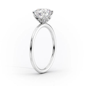 The Lily Set With A 2.5 Carat Princess Lab Diamond