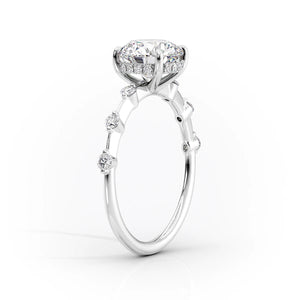 The Hidden Halo Penelope Set With A 2.5 Carat Marquise Lab Diamond