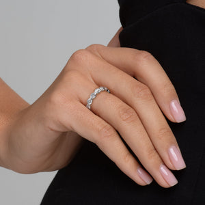 1.4ct East West Oval Bezel Eternity