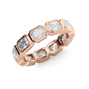 2.5ct East West Radiant Bezel Eternity