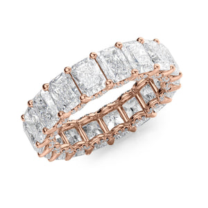 4.3ct Radiant U Pave Prong Eternity