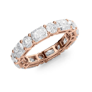 2.8ct Alternating Radiant and Round Basket Eternity