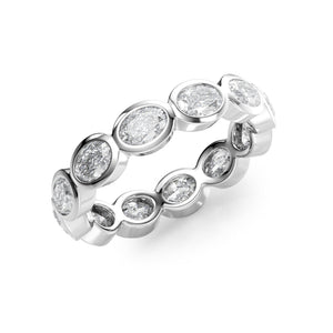 1.4ct East West Oval Bezel Eternity