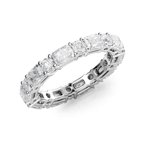 2.8ct Alternating Radiant and Round Basket Eternity