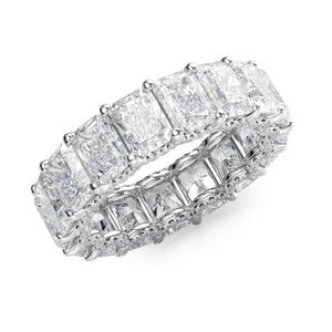 4.3ct Radiant U Pave Prong Eternity