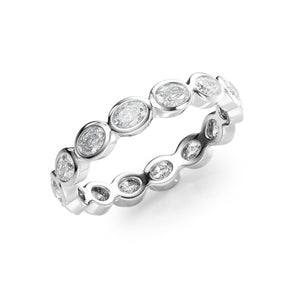 1.4ct East West Oval Bezel Eternity