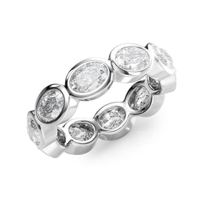 1.4ct East West Oval Bezel Eternity