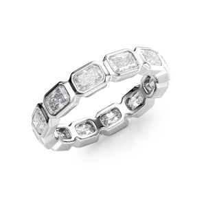 2.5ct East West Radiant Bezel Eternity