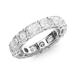 2.8ct Alternating Radiant and Round Basket Eternity
