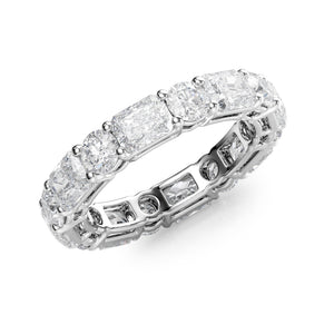 2.8ct Alternating Radiant and Round Basket Eternity