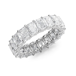 4.3ct Radiant U Pave Prong Eternity