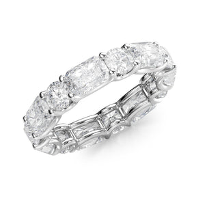 2.8ct Alternating Radiant and Round U Prong Eternity