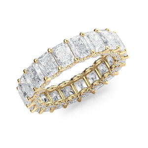 4.3ct Radiant U Pave Prong Eternity