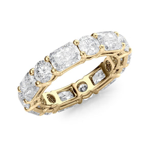 2.8ct Alternating Radiant and Round Basket Eternity