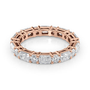 2.8ct Alternating Radiant and Round Basket Eternity