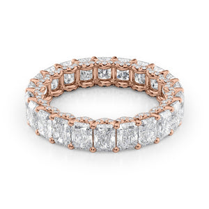 4.3ct Radiant U Pave Prong Eternity