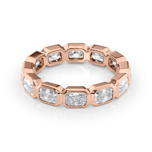 2.5ct East West Radiant Bezel Eternity