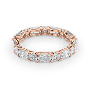 2.8ct Alternating Radiant and Round U Prong Eternity