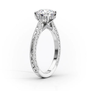 The Elizabeth Set With A 3 Carat Round Lab Diamond