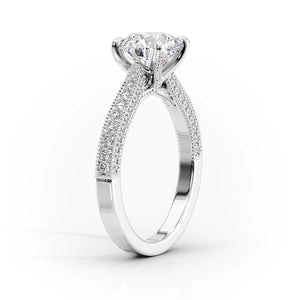 The Catherine Set With A 1 Carat Radiant Lab Diamond
