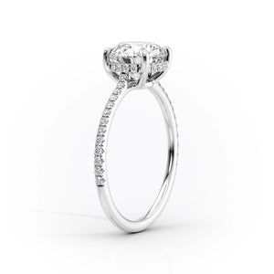 The Pave Maia Set With A 2 Carat Cushion Lab Diamond